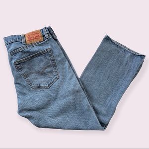 Levi's 501 Button Fly Straight Leg Denim Jeans Medium Stonewash Blue Sz 38x29